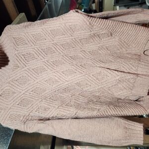 Women's Cowl Neck Sweater - Pink